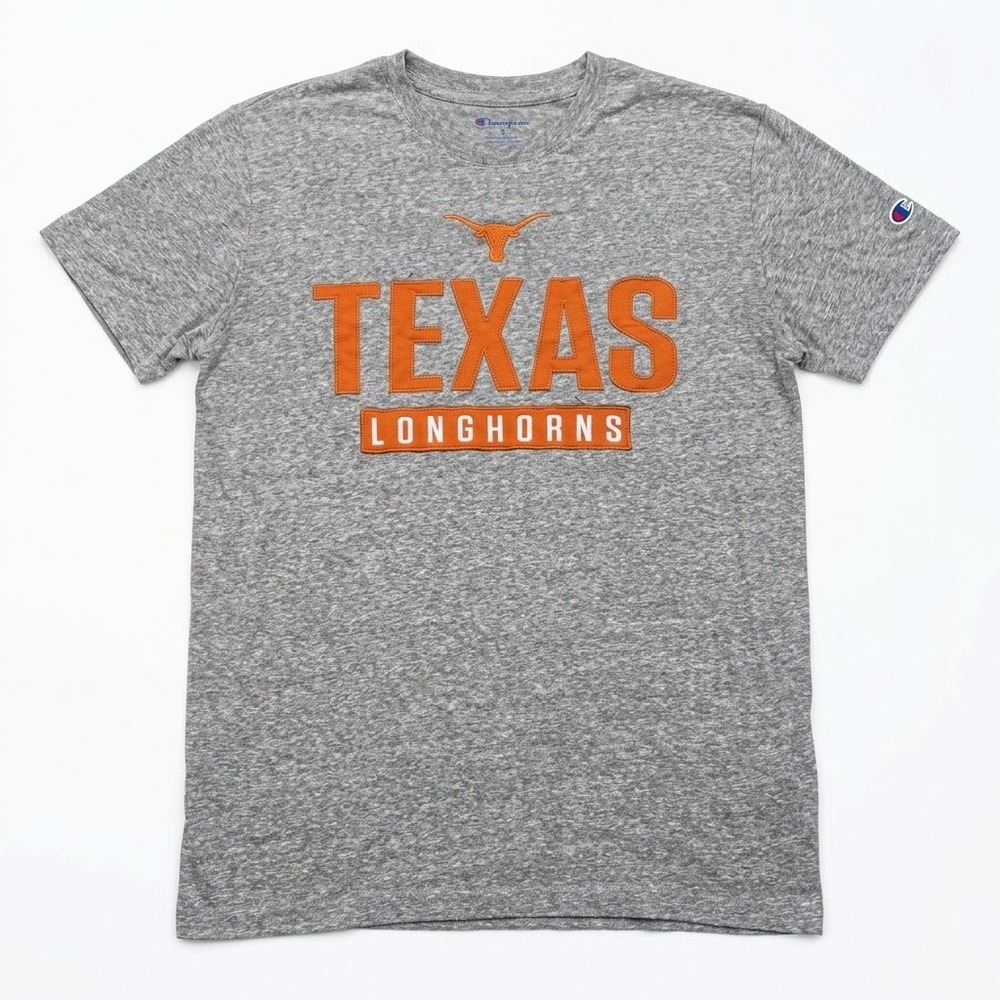 Champion Texas Longhorns Womens Medium Gray Heather NCAA Graphic Patch T-Shirt